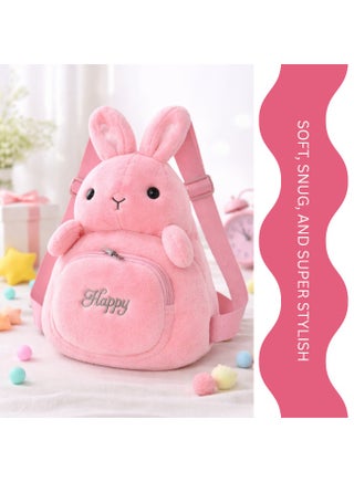 Cute Rabbit Plush Backpack for Kids 2–4 Years, Soft Animal School Bag for Toddlers, Lightweight Mini Backpack for Baby Boys & Girls, Nursery Bag, Picnic & Travel Backpack - view 2